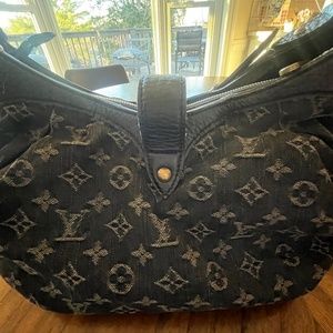 Louis Vuitton Black Monogram Denim XS